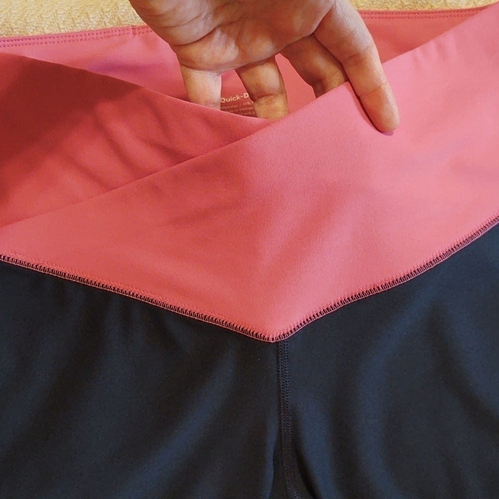 Xersion Women's Workout Leggings Navy/Pink - Picture 6 of 6